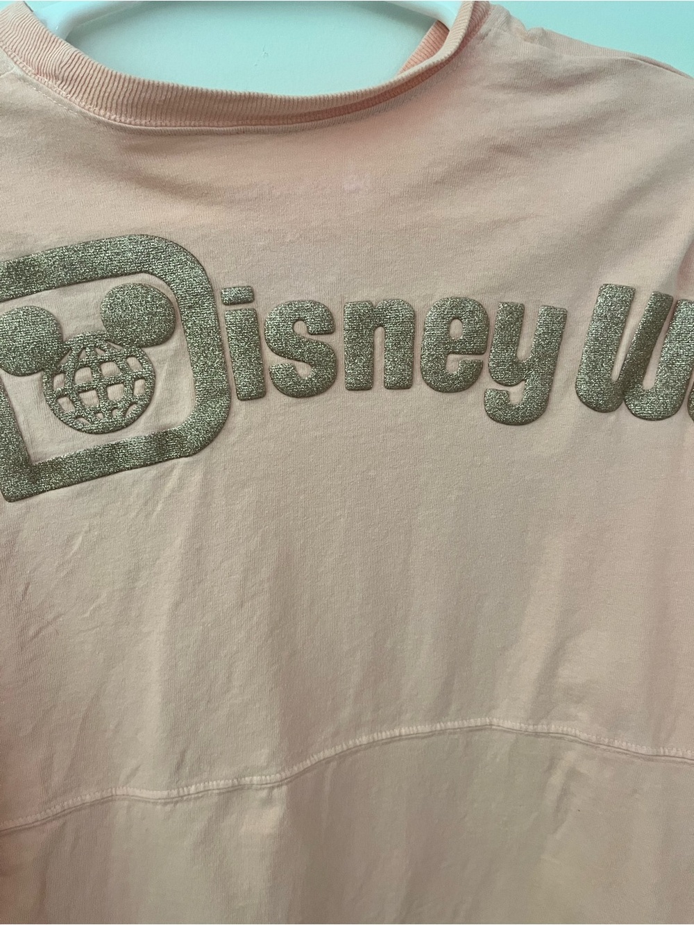 Disney Parks Spirit Jersey Walt Disney World Rose Gold Glitter Pink M - Picture 9 of 14